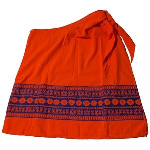 TIKI TOGS FIJI VTG 60s/70s Sarong Wrap‎ Skirt Beach Cover-Up Handprinted EUC